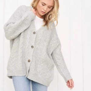 EUC Jenni Kayne Cable Cocoon Cardigan - Gray, size XS